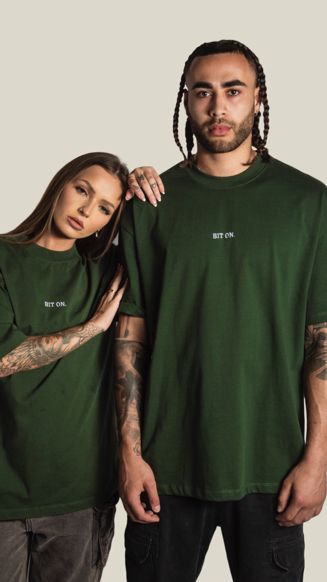 Box Fit Oversize BIT ON.- FOREST GREEN